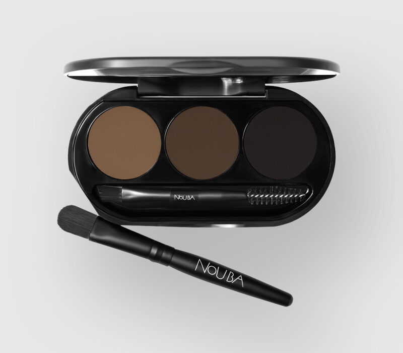 EYEBROW POWDER KIT WITH APPLICATORS AND STENCILS